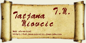 Tatjana Miovčić vizit kartica